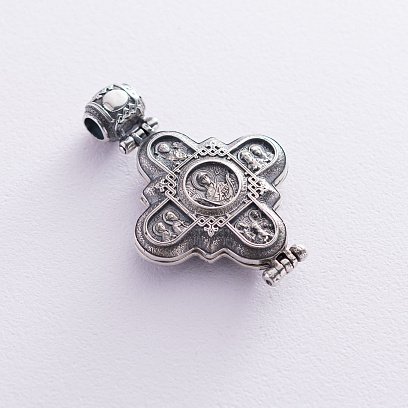 Мощевик из серебра с чернением " Господь Вседержитель. Божия Матерь" 131779 №3