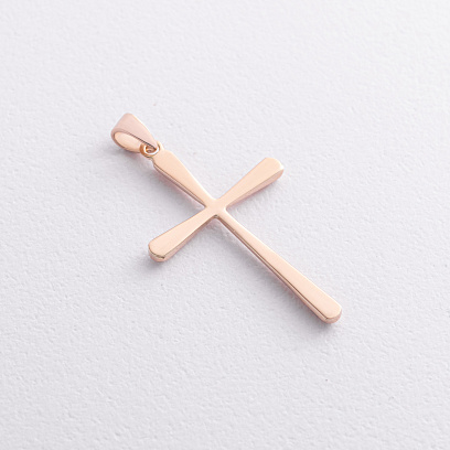 Хрестик у червоному золоті п04015 №2