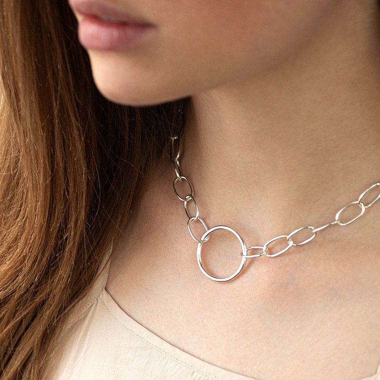 Колье "Круговорот" в серебре 181047 от ювелирного магазина Оникс - 17