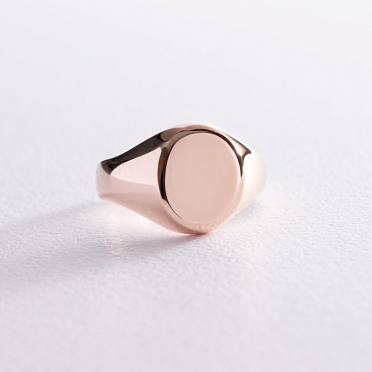 Печатка в красном золоте (возможна гравировка) к07197 от ювелирного магазина Оникс - 3