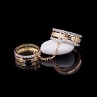 Двойное золотое кольцо с фианитами к03358 от ювелирного магазина Оникс - 2