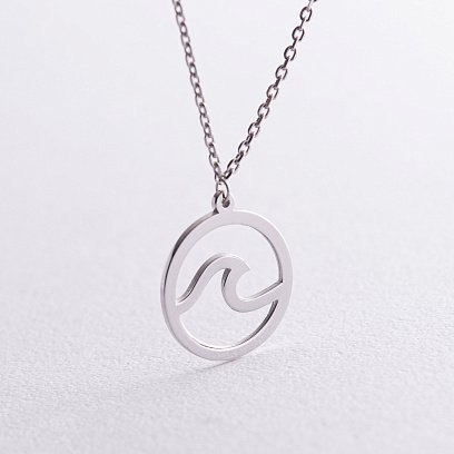 Серебряное колье "Волна" 908-01326