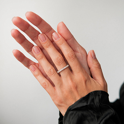 Золотое кольцо с бриллиантами кб0656ca №5