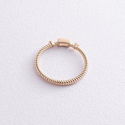 Кольцо "Кайла" в желтом золоте (фианиты) к07399 №7