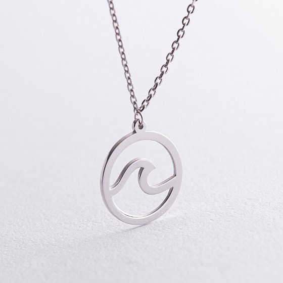Серебряное колье "Волна" 908-01326