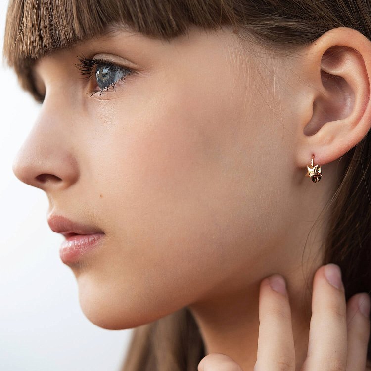 Дитячі золоті сережки "Зірочки" с05898 від ювелірного магазину Онікс - 3