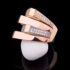 Эксклюзивное кольцо с фианитами из золота к03906 от ювелирного магазина Оникс