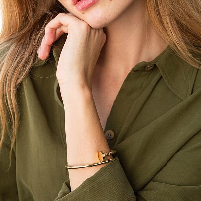 Браслет "Цвях" у жовтому золоті б05145 №7