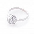 Серебряное кольцо "Шарик с фианитами" 112110 от ювелирного магазина Оникс - 1