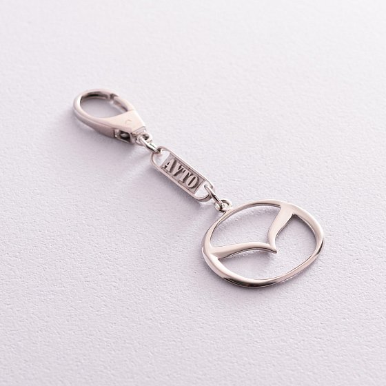 Серебряный брелок для машины "Mazda" 9010.1