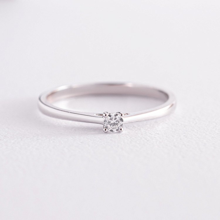 Помолвочное золотое кольцо с бриллиантом кб0400z от ювелирного магазина Оникс - 1