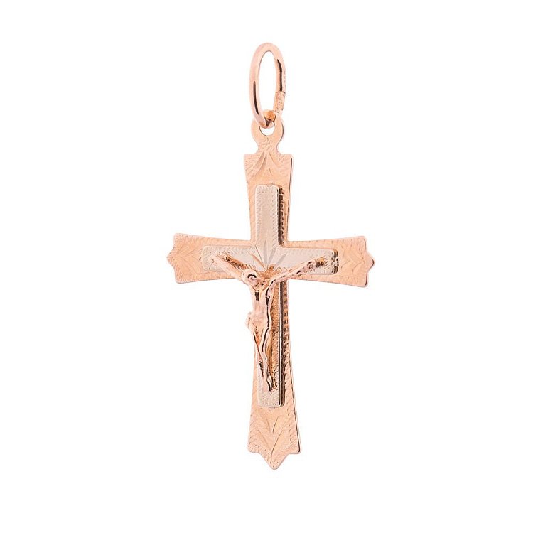 Золотой крестик п02293 от ювелирного магазина Оникс