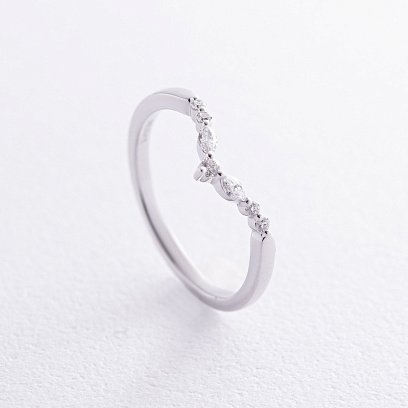 Каблучка в білому золоті з діамантами кб0482nl