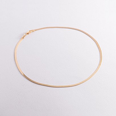 Серебряное колье "Наоми" с позолотой (снейк) 15152 №2