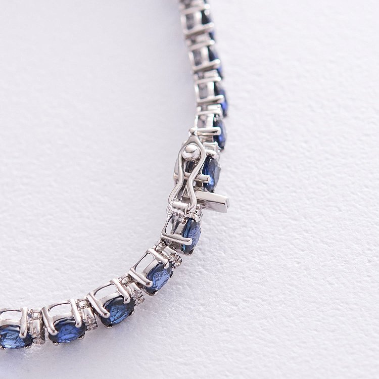 Золотий браслет з діамантами і сапфірами бб0013gl від ювелірного магазину Онікс - 3