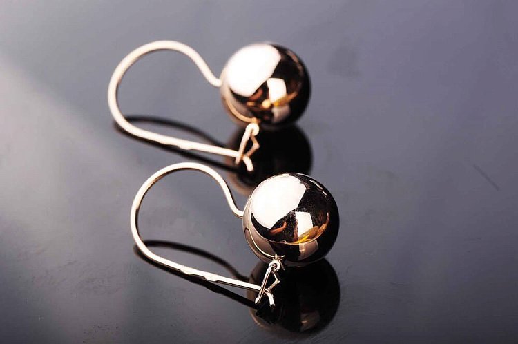 Сережки "Кульки" с01281 від ювелірного магазину Онікс - 1