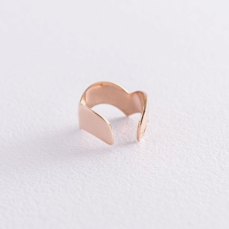 Золотая серьга - каффа с07396 от ювелирного магазина Оникс - 3