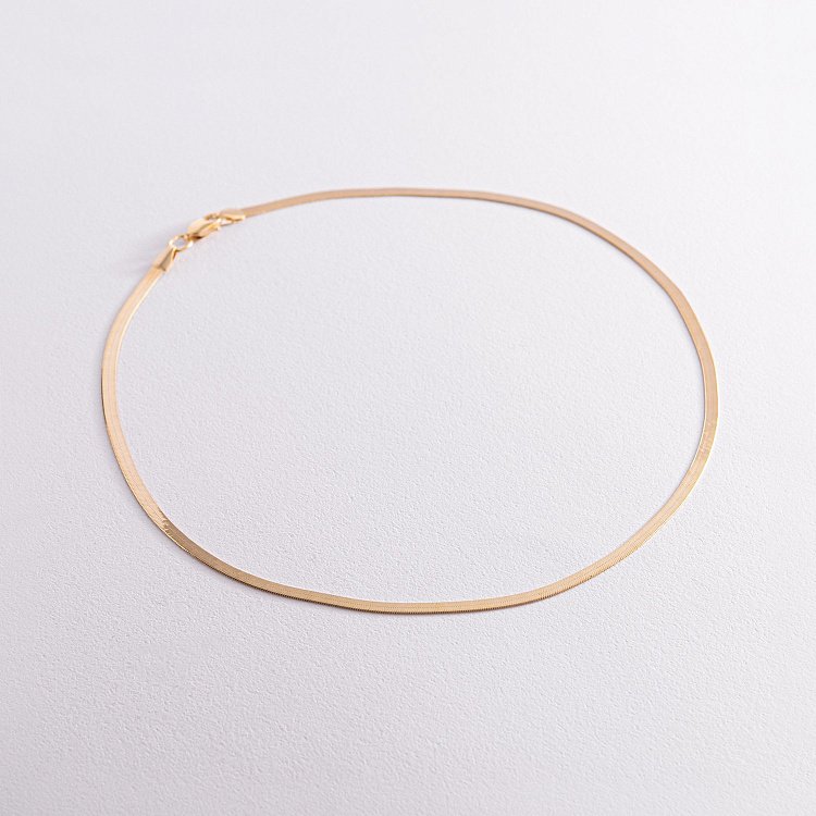 Серебряное колье "Наоми" с позолотой (снейк) 15152 от ювелирного магазина Оникс - 2