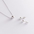 Срібні сережки - пусети "Кульки" 123006 от ювелирного магазина Оникс - 14