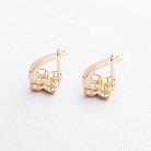 Серьги "Клевер" в желтом золоте с09650 от ювелирного магазина Оникс - 1