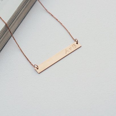 Золотое колье для гравировки "Реальная любовь" кол01368л №5