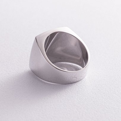 Золотая мужская печатка (оникс, фианит) к06084 №3