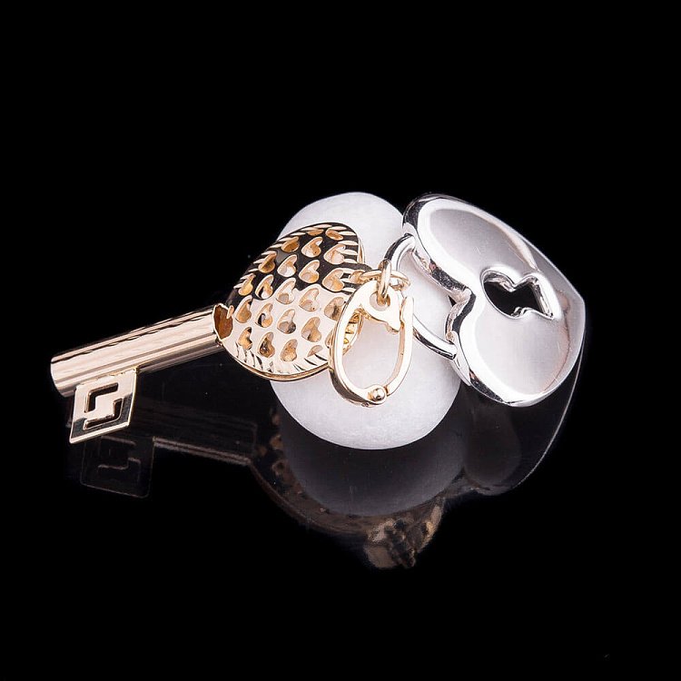 Золотая подвеска "Ключик и сердце" п02187 от ювелирного магазина Оникс - 2