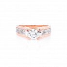 Золотое помолвочное кольцо с фианитами к05355 от ювелирного магазина Оникс - 2