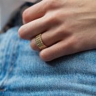 Широкое кольцо "Бьянка" в желтом золоте к07358 от ювелирного магазина Оникс - 16