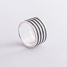 Серебряное кольцо "Линии" 11093а от ювелирного магазина Оникс