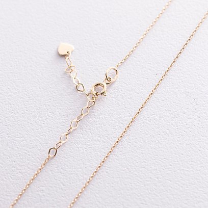 Кольє в жовтому золоті з одним фіанітом кол01817 №3