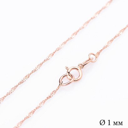 Золотий ланцюжок - Сінгапур (1 мм) ц00043-1