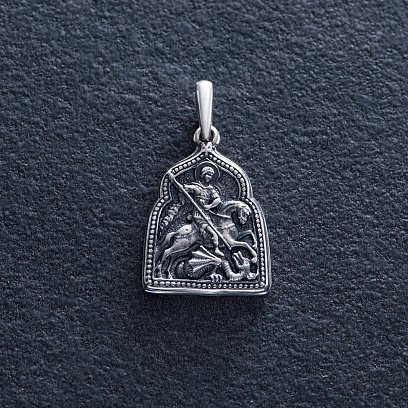 Серебряная ладанка "Георгий Победоносец" 131717
