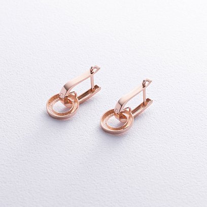 Серьги в красном золоте с08522 №4