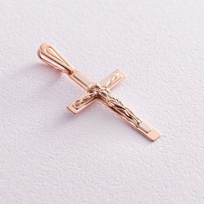 Золотий хрестик "Розп'яття. Спаси та Збережи" 210219