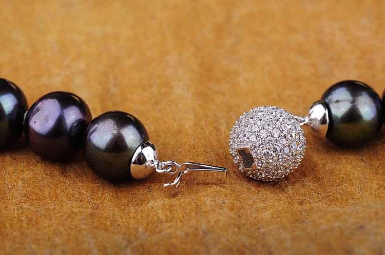 Кольє (культивовані морські перли, золото 585 ", фіаніти) кол00507 від ювелірного магазину Онікс - 4