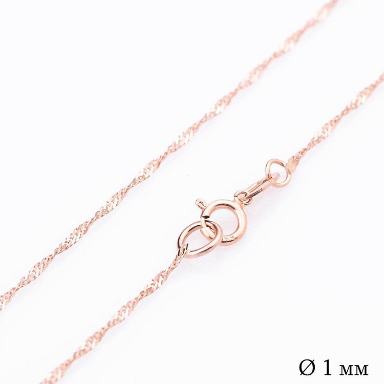 Золотий ланцюжок - Сінгапур (1 мм) ц00043-1 від ювелірного магазину Онікс