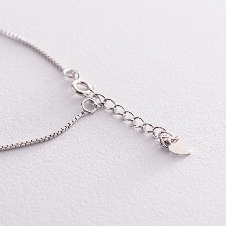 Серебряный браслет "Квадратики" на ногу 141542 от ювелирного магазина Оникс - 2