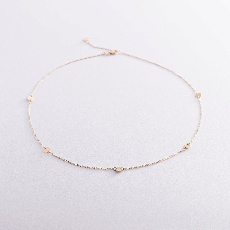 Кольє "Монетки" в жовтому золоті 860252М від ювелірного магазину Онікс