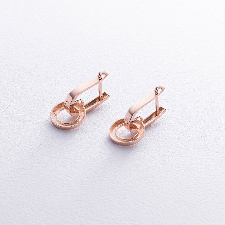 Серьги в красном золоте с08522 от ювелирного магазина Оникс - 3