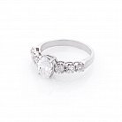 Срібний перстень з фіанітами 111336 от ювелирного магазина Оникс - 2