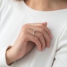 Помолвочное кольцо в белом золоте (куб. цирконий Swarovski) к06312 от ювелирного магазина Оникс - 3
