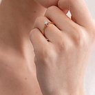 Помолвочное золотое кольцо с бриллиантом 218612421 от ювелирного магазина Оникс - 6