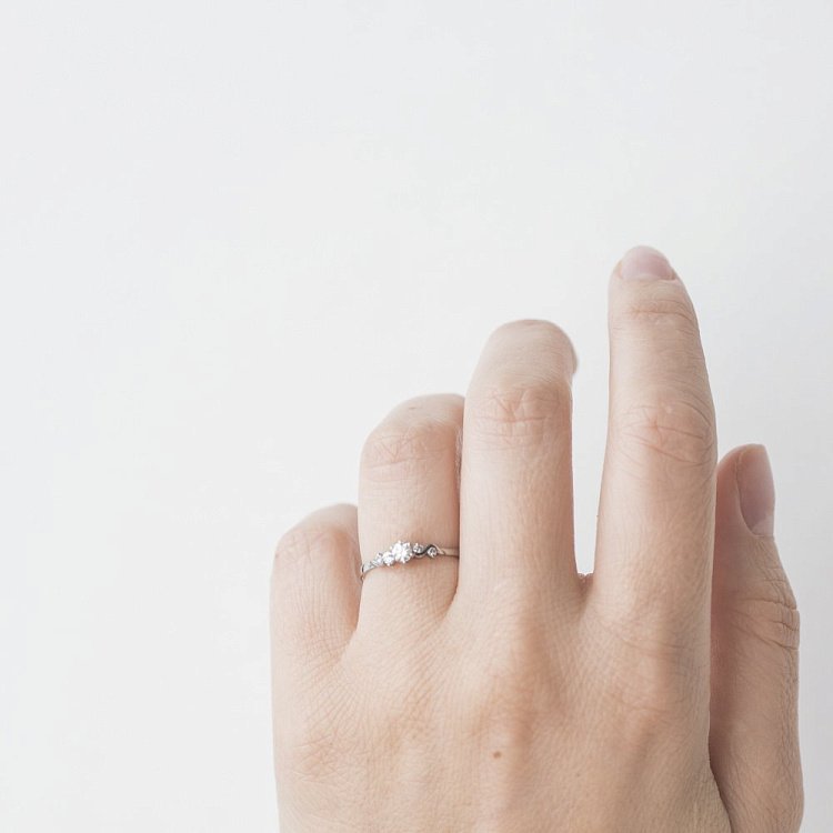 Золота заручальна каблучка (діаманти) к1409 від ювелірного магазину Онікс - 3