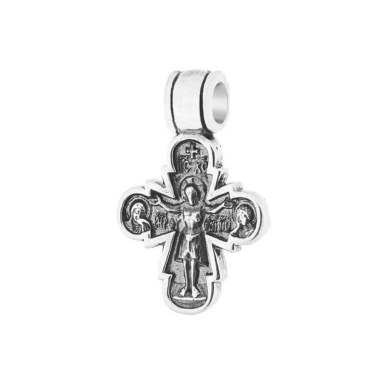 Срібний хрестик (чорніння) 132162 від ювелірного магазину Онікс