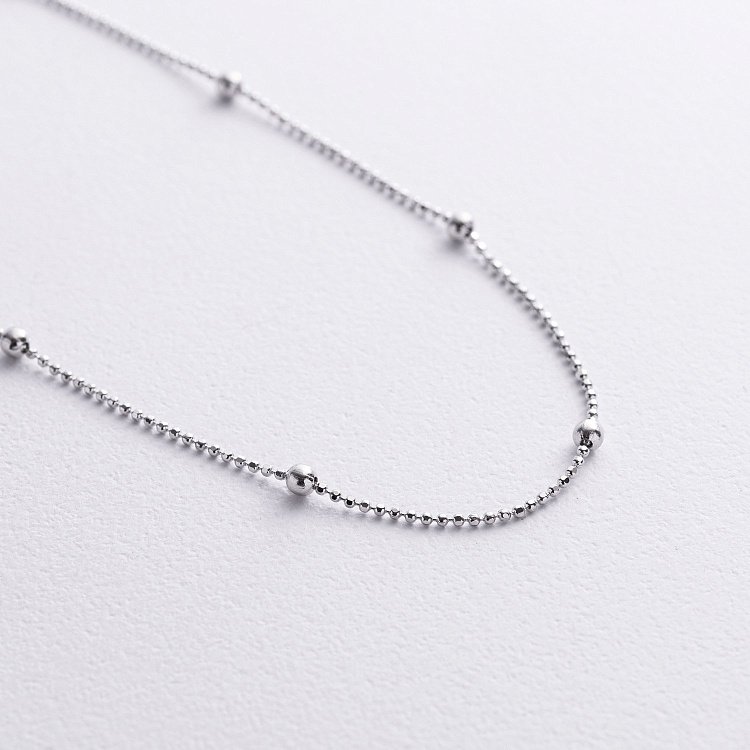 Срібний браслет "Кульки" на ногу 141791 від ювелірного магазину Онікс - 1