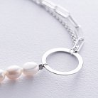 Срібний браслет "Кругообіг" з перлами 905-01442 от ювелирного магазина Оникс - 2