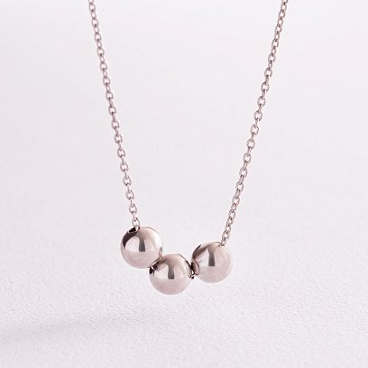 Срібне кольє "Кульки" 1097