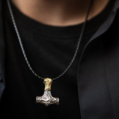 Срібна підвіска "Молот Тора" 132888 №8