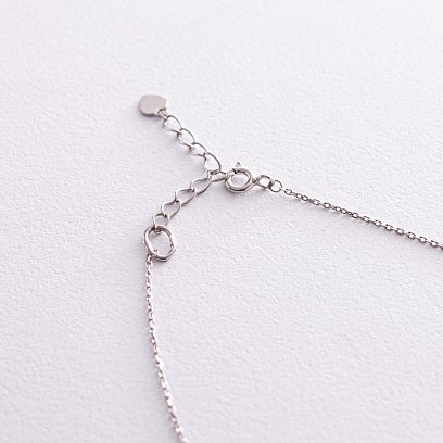 Серебряное колье - галстук с фианитами 908-01215 №6